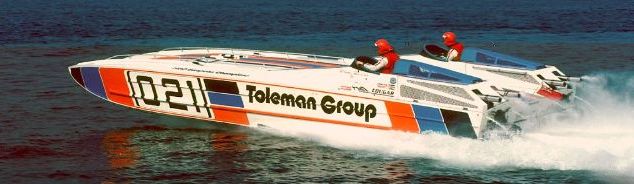 Aluminium Class 1 Cougar Catamarans in the early 1980's - Photo courtesy of Graham Stevens